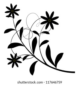 Abstract flower silhouette