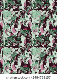 abstract flower solid natural and wrapping paper  
design, allover with background illustration digital image printing factory textil.