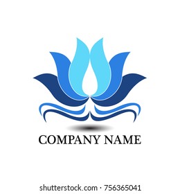abstract flower spa logo