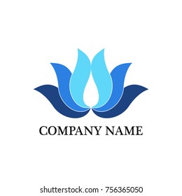 abstract flower spa logo