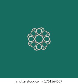 Plantilla de diseño de vectores del logotipo del spa de flor abstracta 