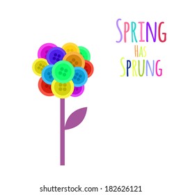 Abstract Flower. Spring has sprung. Vector