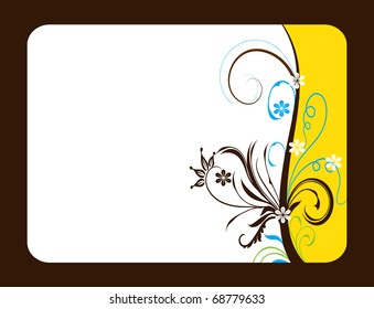 abstract flower spring illustration vector frame card