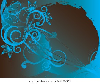 abstract flower spring summer autumn illustration vector blue