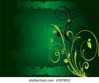 abstract flower spring summer autumn illustration vector green