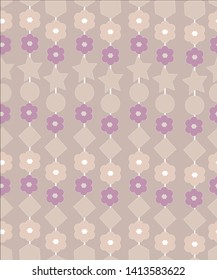 abstract flower and stars pattern design