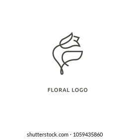 Abstract flower store logo icon vector design. Cosmetics, Spa, Beauty salon Decoration Boutique vector logo. Vector illustration, Graphic Design Editable Design. Floral logo. Flower wedding icon. 