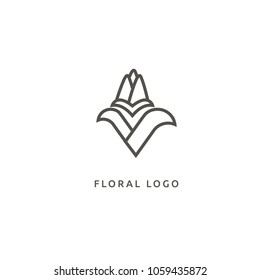 Abstract flower store logo icon vector design. Cosmetics, Spa, Beauty salon Decoration Boutique vector logo. Vector illustration, Graphic Design Editable Design. Floral logo. Flower wedding icon. 