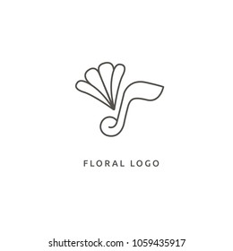 Abstract flower store logo icon vector design. Cosmetics, Spa, Beauty salon Decoration Boutique vector logo. Vector illustration, Graphic Design Editable Design. Floral logo. Flower wedding icon. 