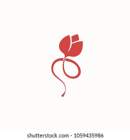 Abstract flower store logo icon vector design. Cosmetics, Spa, Beauty salon Decoration Boutique vector logo. Vector illustration, Graphic Design Editable Design. Floral logo. Flower wedding icon. 