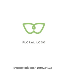 Abstract flower store logo icon vector design. Cosmetics, Spa, Beauty salon Decoration Boutique vector logo. Floral logo. Flower wedding icon. Luxury spring and summer, emblem.