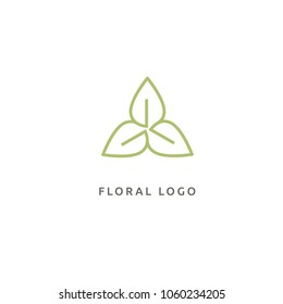 Abstract flower store logo icon vector design. Cosmetics, Spa, Beauty salon Decoration Boutique vector logo. Floral logo. Flower wedding icon. Luxury spring and summer, emblem.
