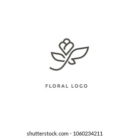 Abstract flower store logo icon vector design. Cosmetics, Spa, Beauty salon Decoration Boutique vector logo. Floral logo. Flower wedding icon. Luxury spring and summer, emblem.