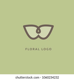 Abstract flower store logo icon vector design. Cosmetics, Spa, Beauty salon Decoration Boutique vector logo. Floral logo. Flower wedding icon. Luxury spring and summer, emblem.