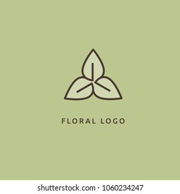 Abstract flower store logo icon vector design. Cosmetics, Spa, Beauty salon Decoration Boutique vector logo. Floral logo. Flower wedding icon. Luxury spring and summer, emblem.