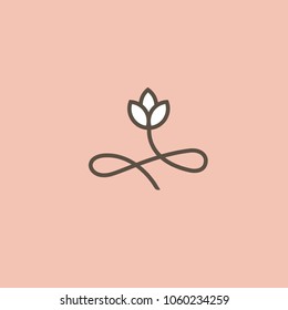 Abstract flower store logo icon vector design. Cosmetics, Spa, Beauty salon Decoration Boutique vector logo. Floral logo. Flower wedding icon. Luxury spring and summer, emblem.