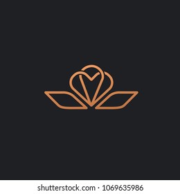 Abstract flower store logo icon vector design. Cosmetics, Spa, Beauty salon Decoration Boutique vector logo. Vector illustration, Graphic Design Editable Design. Floral logo. Flower wedding icon. 