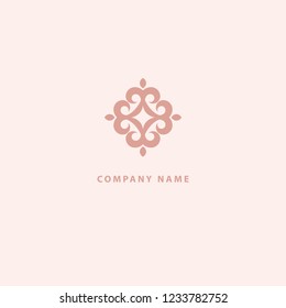 Abstract flower store logo icon vector design. Cosmetics, Spa, Beauty salon Decoration Boutique vector logo. Vector illustration, Graphic Design Editable Design. Floral logo. Flower wedding icon