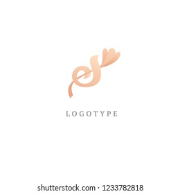 Abstract flower store logo icon vector design. Cosmetics, Spa, Beauty salon Decoration Boutique vector logo. Vector illustration, Graphic Design Editable Design. Floral logo. Flower wedding icon