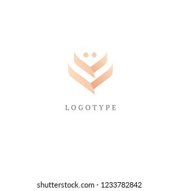 Abstract flower store logo icon vector design. Cosmetics, Spa, Beauty salon Decoration Boutique vector logo. Vector illustration, Graphic Design Editable Design. Floral logo. Flower wedding icon