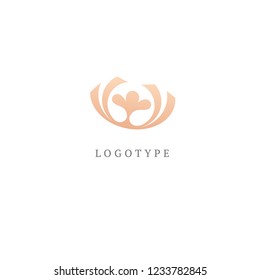 Abstract flower store logo icon vector design. Cosmetics, Spa, Beauty salon Decoration Boutique vector logo. Vector illustration, Graphic Design Editable Design. Floral logo. Flower wedding icon