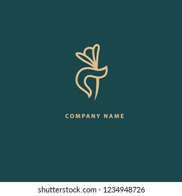 Abstract flower store logo icon vector design. Cosmetics, Spa, Beauty salon Decoration Boutique vector logo. Vector illustration, Graphic Design Editable Design. Floral logo. Flower wedding icon