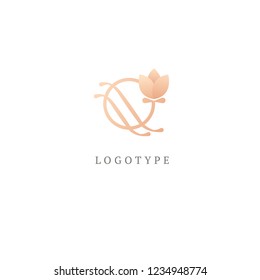 Abstract flower store logo icon vector design. Cosmetics, Spa, Beauty salon Decoration Boutique vector logo. Vector illustration, Graphic Design Editable Design. Floral logo. Flower wedding icon
