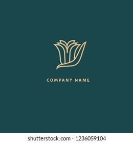 Abstract flower store logo icon vector design. Cosmetics, Spa, Beauty salon Decoration Boutique vector logo. Vector illustration, Graphic Design Editable Design. Floral logo. Flower wedding icon