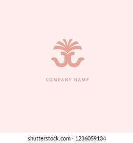 Abstract flower store logo icon vector design. Cosmetics, Spa, Beauty salon Decoration Boutique vector logo. Vector illustration, Graphic Design Editable Design. Floral logo. Flower wedding icon