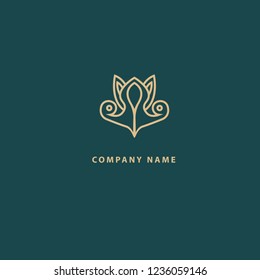 Abstract flower store logo icon vector design. Cosmetics, Spa, Beauty salon Decoration Boutique vector logo. Vector illustration, Graphic Design Editable Design. Floral logo. Flower wedding icon