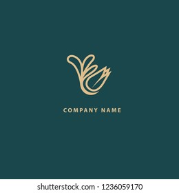 Abstract flower store logo icon vector design. Cosmetics, Spa, Beauty salon Decoration Boutique vector logo. Vector illustration, Graphic Design Editable Design. Floral logo. Flower wedding icon