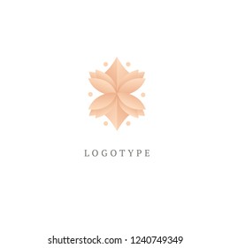 Abstract flower store logo icon vector design. Cosmetics, Spa, Beauty salon Decoration Boutique vector logo. Vector illustration, Graphic Design Editable Design. Floral logo. Flower wedding icon