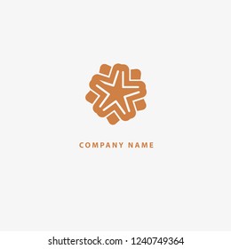 Abstract flower store logo icon vector design. Cosmetics, Spa, Beauty salon Decoration Boutique vector logo. Vector illustration, Graphic Design Editable Design. Floral logo. Flower wedding icon