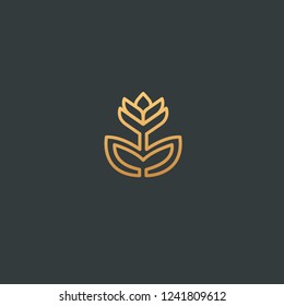 Abstract flower store logo icon vector design. Cosmetics, Spa, Beauty salon Decoration Boutique vector logo. Floral logo. Flower wedding icon. Luxury spring and summer, emblem.