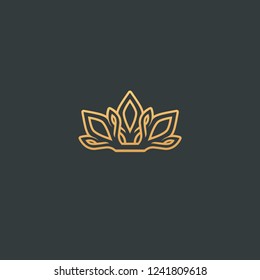 Abstract flower store logo icon vector design. Cosmetics, Spa, Beauty salon Decoration Boutique vector logo. Floral logo. Flower wedding icon. Luxury spring and summer, emblem.