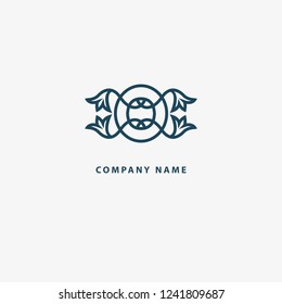 Abstract flower store logo icon vector design. Cosmetics, Spa, Beauty salon Decoration Boutique vector logo. Floral logo. Flower wedding icon. Luxury spring and summer, emblem.
