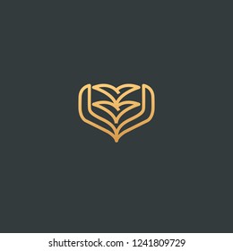 Abstract flower store logo icon vector design. Cosmetics, Spa, Beauty salon Decoration Boutique vector logo. Floral logo. Flower wedding icon. Luxury spring and summer, emblem.