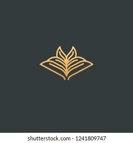 Abstract flower store logo icon vector design. Cosmetics, Spa, Beauty salon Decoration Boutique vector logo. Floral logo. Flower wedding icon. Luxury spring and summer, emblem.