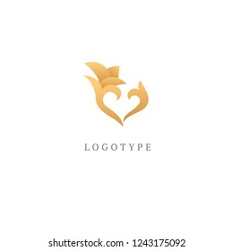 Abstract flower store logo icon vector design. Cosmetics, Spa, Beauty salon Decoration Boutique vector logo. Floral logo. Flower wedding icon. Luxury spring and summer, emblem.