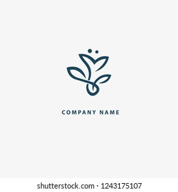 Abstract flower store logo icon vector design. Cosmetics, Spa, Beauty salon Decoration Boutique vector logo. Floral logo. Flower wedding icon. Luxury spring and summer, emblem.