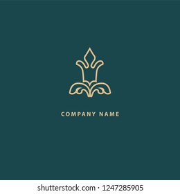 Abstract flower store logo icon vector design. Cosmetics, Spa, Beauty salon Decoration Boutique vector logo. Floral logo. Flower wedding icon. Luxury spring and summer, emblem.