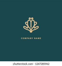 Abstract flower store logo icon vector design. Cosmetics, Spa, Beauty salon Decoration Boutique vector logo. Floral logo. Flower wedding icon. Luxury spring and summer, emblem.