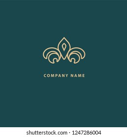 Abstract flower store logo icon vector design. Cosmetics, Spa, Beauty salon Decoration Boutique vector logo. Floral logo. Flower wedding icon. Luxury spring and summer, emblem.