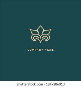 Abstract flower store logo icon vector design. Cosmetics, Spa, Beauty salon Decoration Boutique vector logo. Floral logo. Flower wedding icon. Luxury spring and summer, emblem.