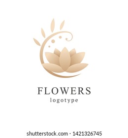 Abstract flower store logo icon vector design. Cosmetics, Spa, Beauty salon Decoration Boutique vector logo. Vector illustration, Graphic Design Editable Design. Floral logo. Flower wedding icon