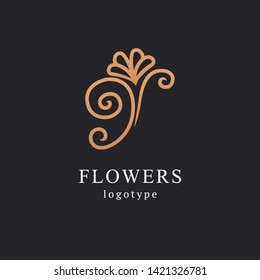 Abstract flower store logo icon vector design. Cosmetics, Spa, Beauty salon Decoration Boutique vector logo. Vector illustration, Graphic Design Editable Design. Floral logo. Flower wedding icon