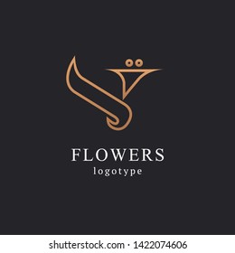 Abstract flower store logo icon vector design. Cosmetics, Spa, Beauty salon Decoration Boutique vector logo. Vector illustration, Graphic Design Editable Design. Floral logo. Flower wedding icon