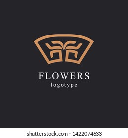 Abstract flower store logo icon vector design. Cosmetics, Spa, Beauty salon Decoration Boutique vector logo. Vector illustration, Graphic Design Editable Design. Floral logo. Flower wedding icon