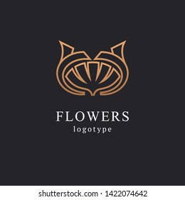 Abstract flower store logo icon vector design. Cosmetics, Spa, Beauty salon Decoration Boutique vector logo. Vector illustration, Graphic Design Editable Design. Floral logo. Flower wedding icon