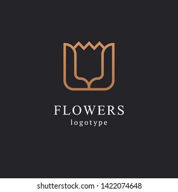 Abstract flower store logo icon vector design. Cosmetics, Spa, Beauty salon Decoration Boutique vector logo. Vector illustration, Graphic Design Editable Design. Floral logo. Flower wedding icon